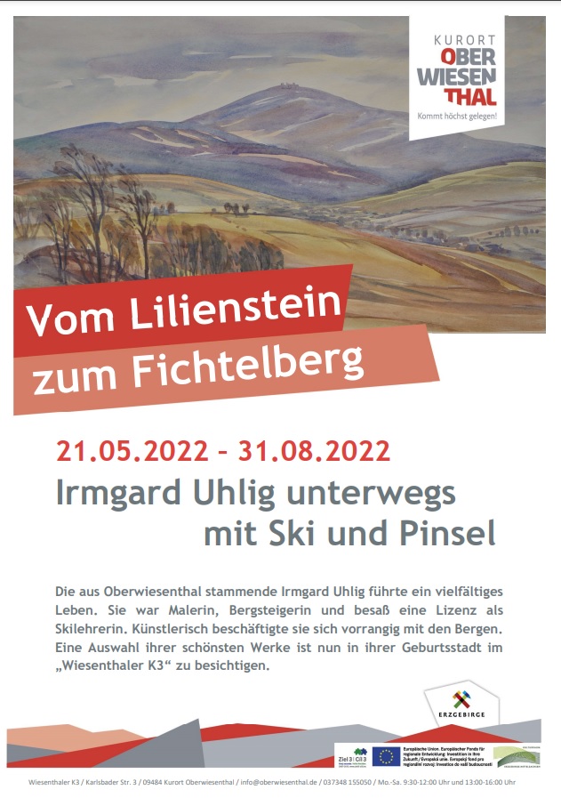 Vom Lilienstein zum Fichtelberg - Irmgard Uhlig unterwegs mit Ski und Pinsel